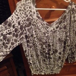 Black and white blouse