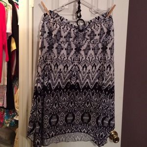 Sexy black and white dress