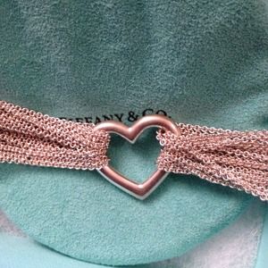 Tiffany & co multistrand heart necklace