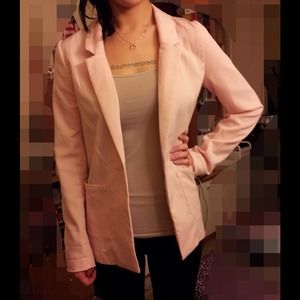 Light Pink/Blush Pink Boyfriend Blazer size 6