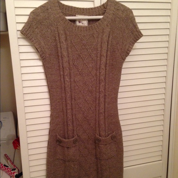 Oatmeal colored sweater dress Oatmeal colored sweater dress