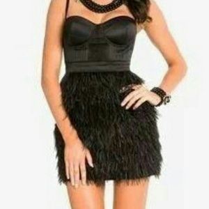 Ostrich Feather Cocktail Dress