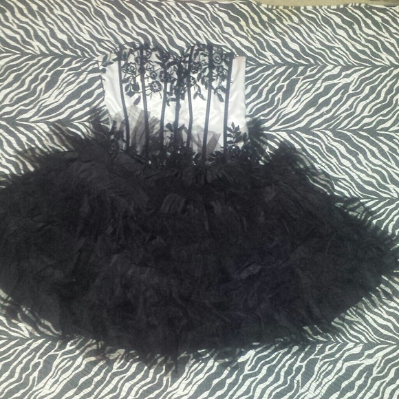 Black tulle/corset/lace formal dress
