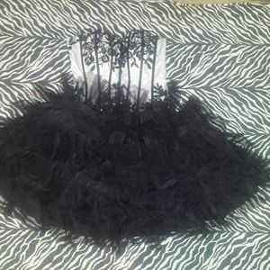 Black tulle/corset/lace formal dress