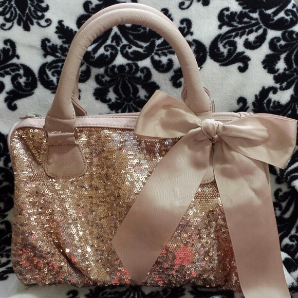 🎀 Rose Gold Sequin Purse