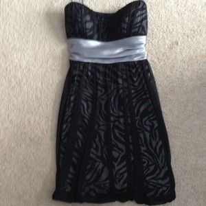 Cute zebra/silver semi formal dress.