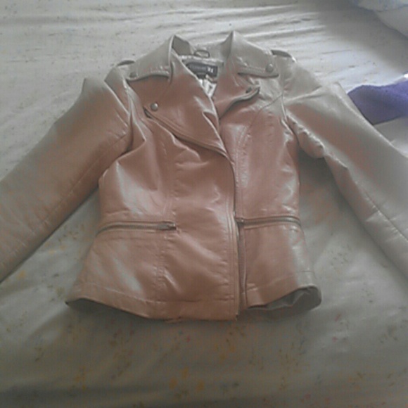 Pink leather jacket