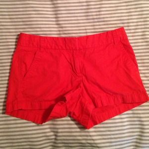 J Crew Chino Broken-In red shorts