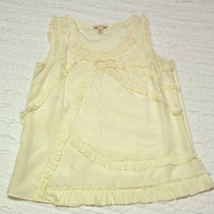 J crew silk ruffle cami