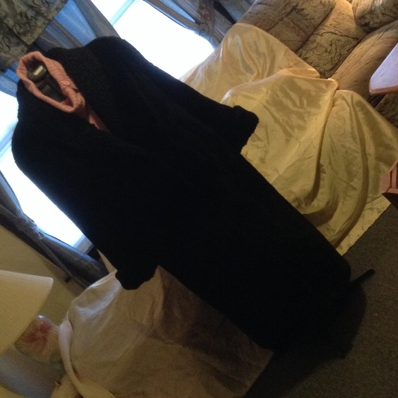 Persian lamb collar full length coat