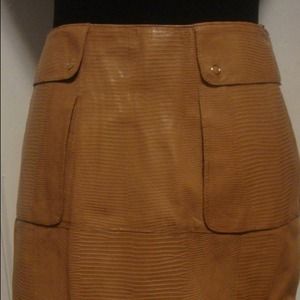 SOLD!!! Authentic Bottega Veneta Leather Skirt, 10