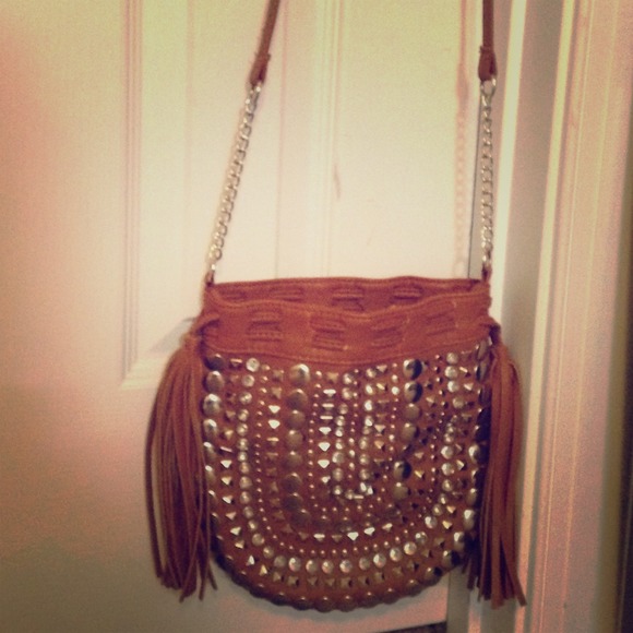 Cross body studded and fringed purse! - Picture 1 of 3