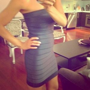 Metallic Grey French Connection Dress