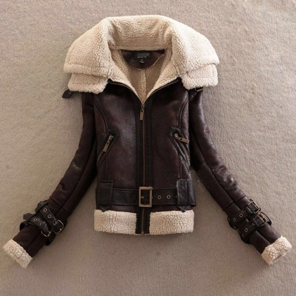 Top Shop Size 4 (Small) Brown Winter Coat.