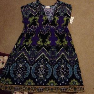 Paisley purple dress.