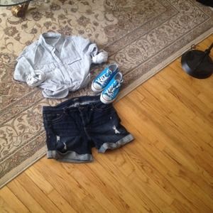 Grey Banana Republic button up