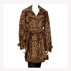 SOLD!!! Betsey Johnson Leopard Coat Size Small