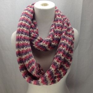 Pink, Purple & Cream Infinity Scarf