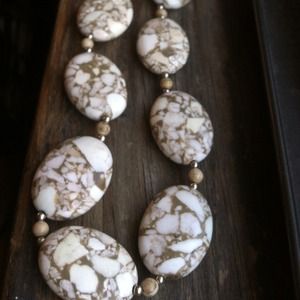 White turquoise necklace.
