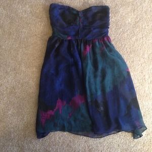 Aqua strapless dress