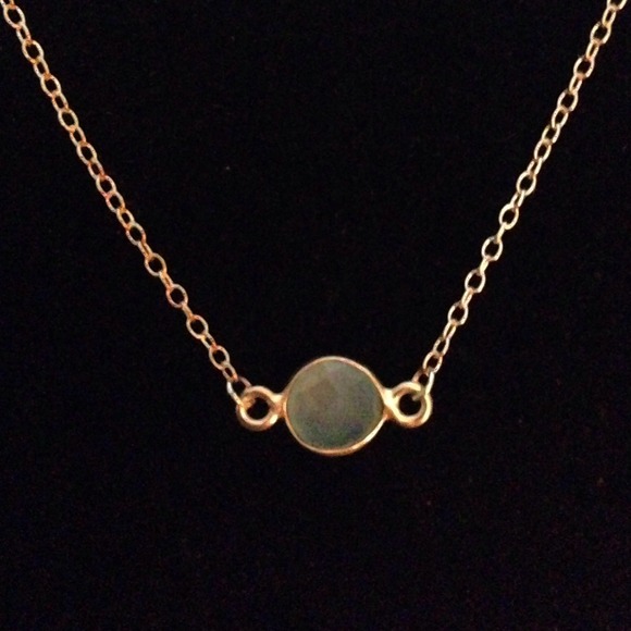 SS & Chalcedony Necklace - Picture 2 of 3