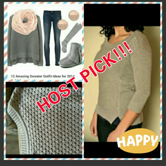 !!HP!! NWOT Grey/beige sweater top