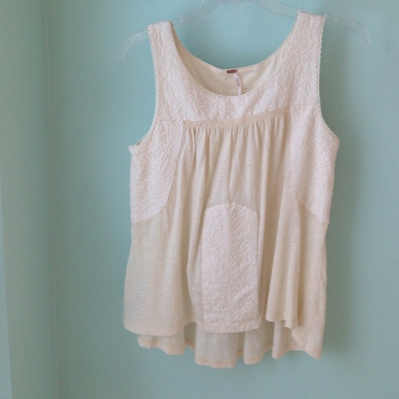 Free People cream shirt - Picture 2 of 2