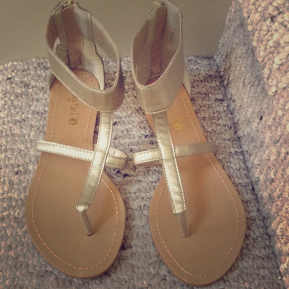 Gold Gladiator Sandals