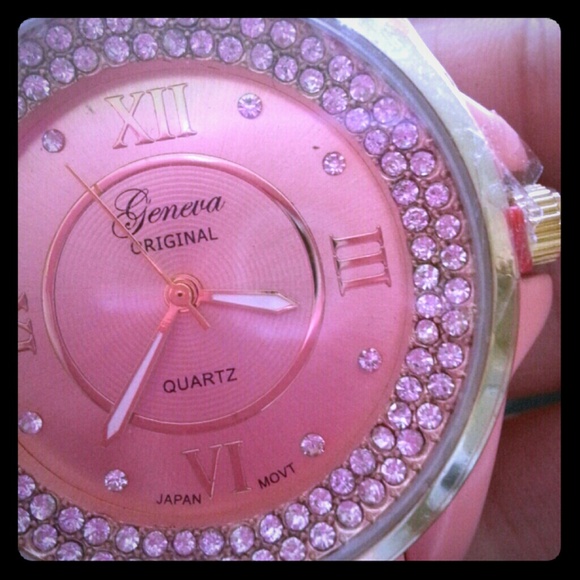 Geneva peach watch