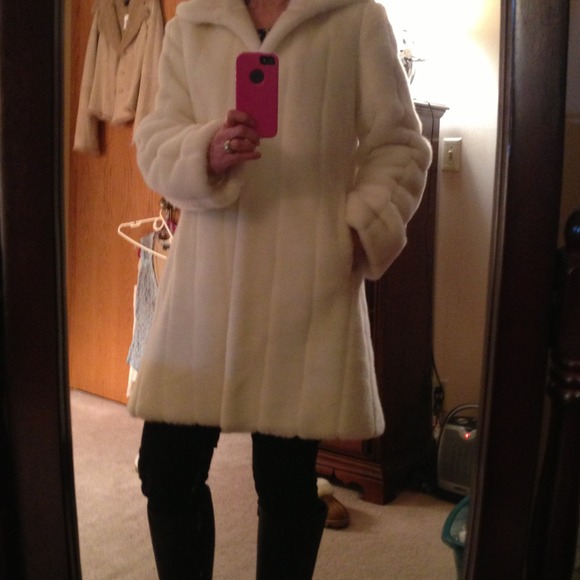 Faux fur super cute and warm coat. Like new.