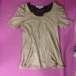 Black and White Ruffle sleeve. W/Lace back