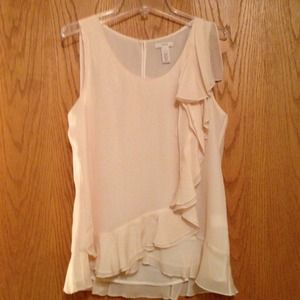 Ruffled silk top. Like new.