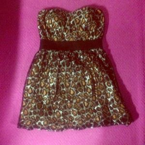 Cheetah Print strapless dress