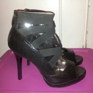 Black strappy heels