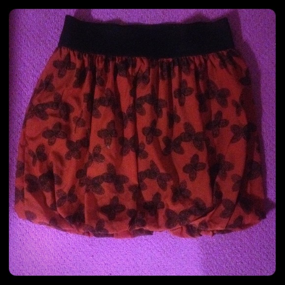 Red & Black Butterfly Bubble Skirt - Picture 1 of 1