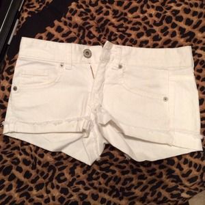 White jean shorts