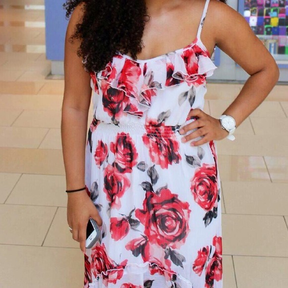 Hi-Lo Spaghetti Strap Chiffon Dress