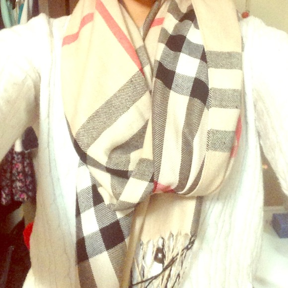 Burberry inspired long scarf
