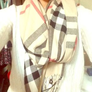 Burberry inspired long scarf