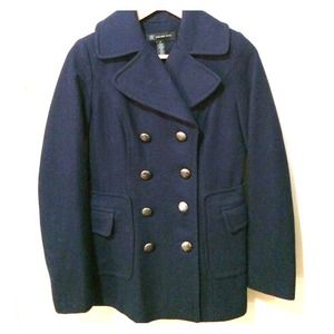 INC (Macy's) Blue Peacoat