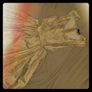 SOLD!Gold and white . Teen vogue cut out dress