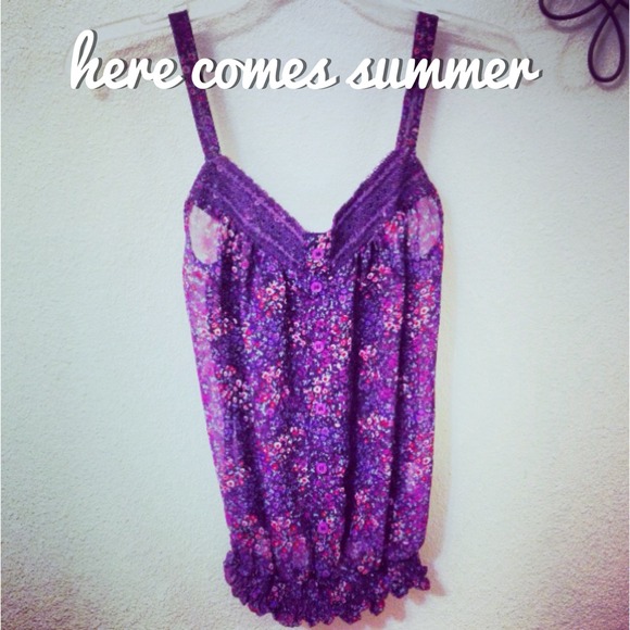 Purple Floral Top