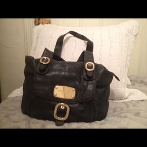 M-L Navy leather MICHAEL KORS BAG