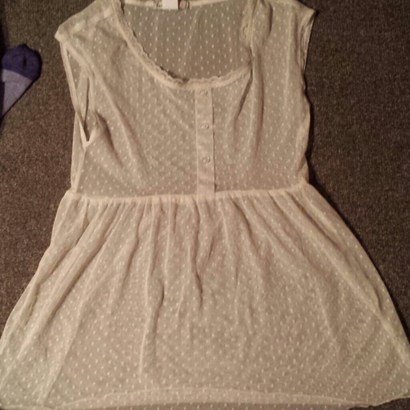 Sheer white shirt. Only worn a couple times.