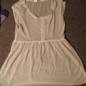 Sheer white shirt. Only worn a couple times.