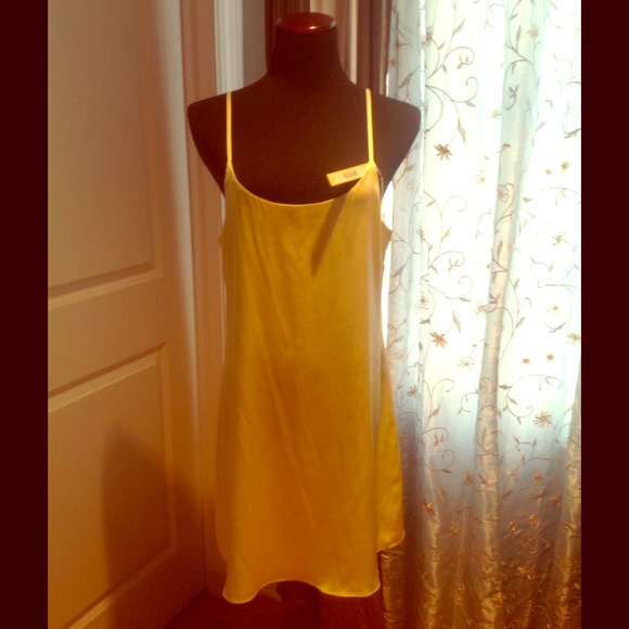 Silk stretchy banana dress