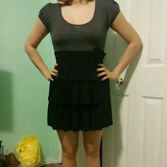 Black ans grey spring dress