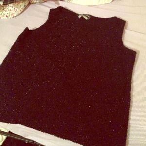 Vintage Sparkly Black Top