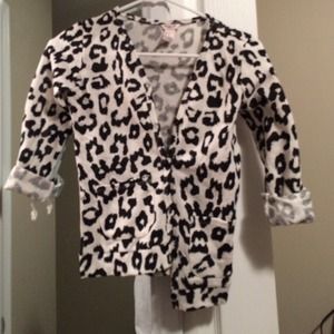 Cheetah print cardigan
