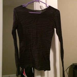 Sheer long sleeve top